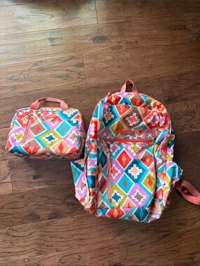 Vera Bradley Lighten Up Grand Backpack and LunchBox Hacienda Diamonds